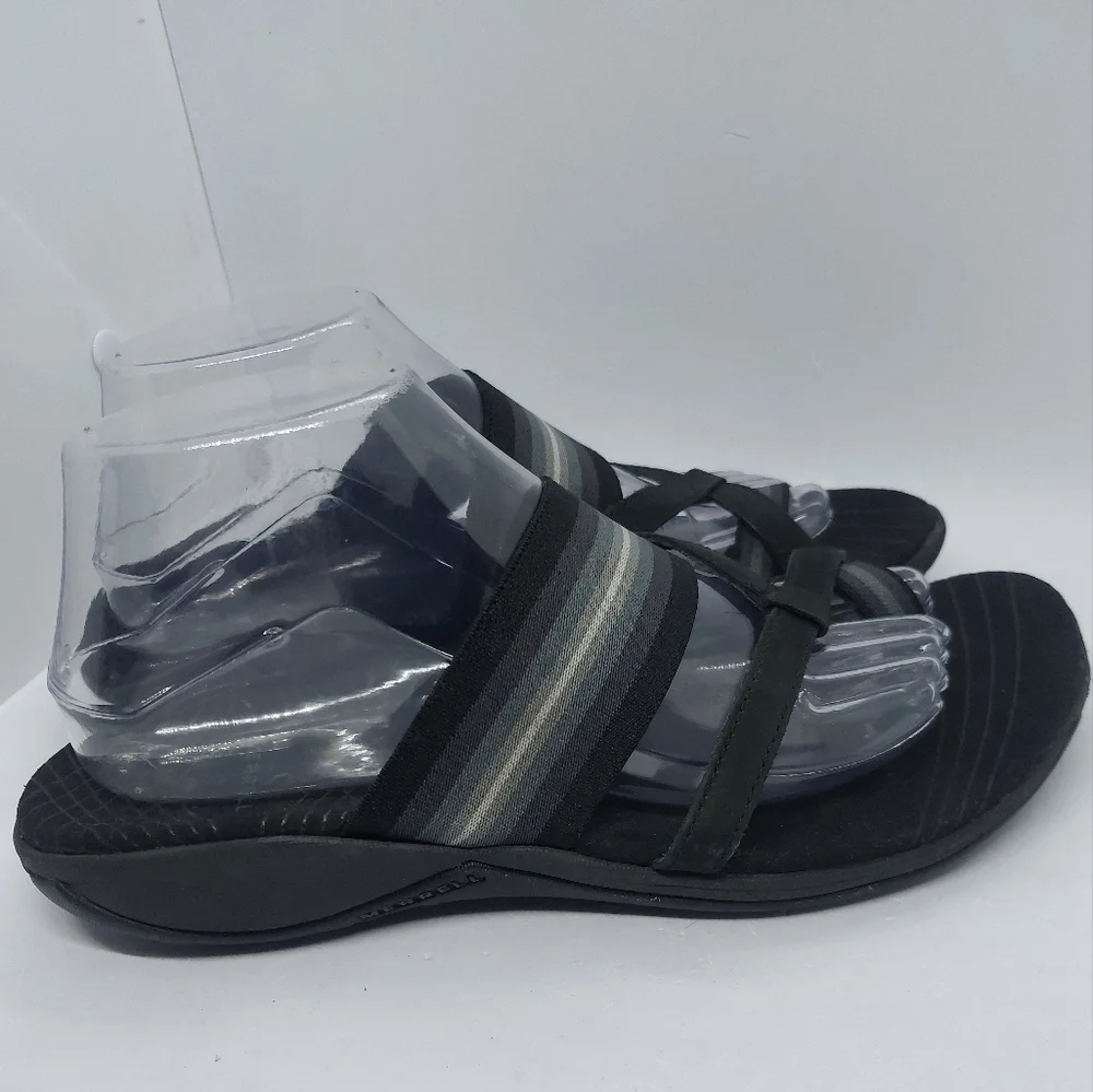 Merrell Zinnia Women's Sandal Black Synthetic Size 10 Slip-On Casual Shoes